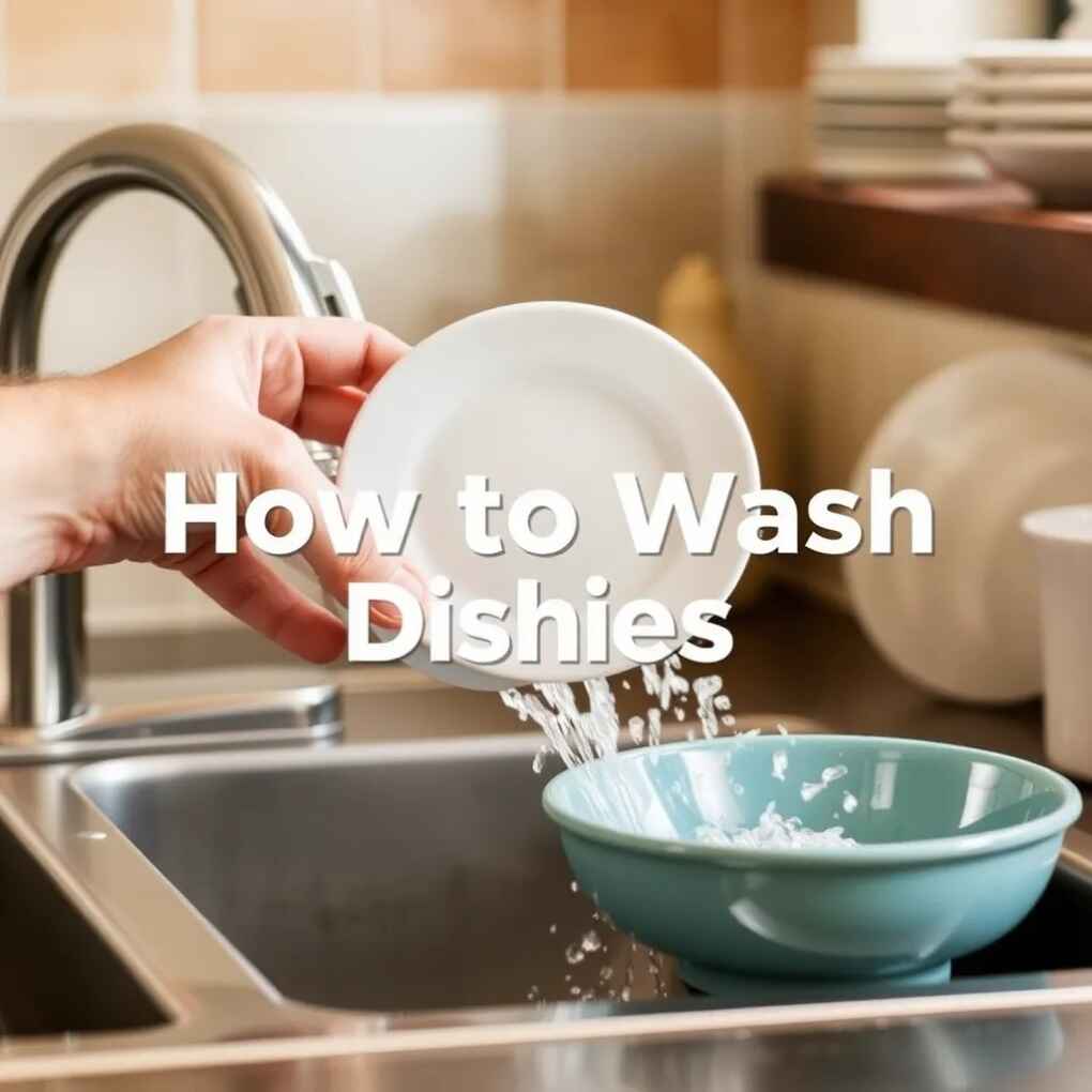 washing dishes