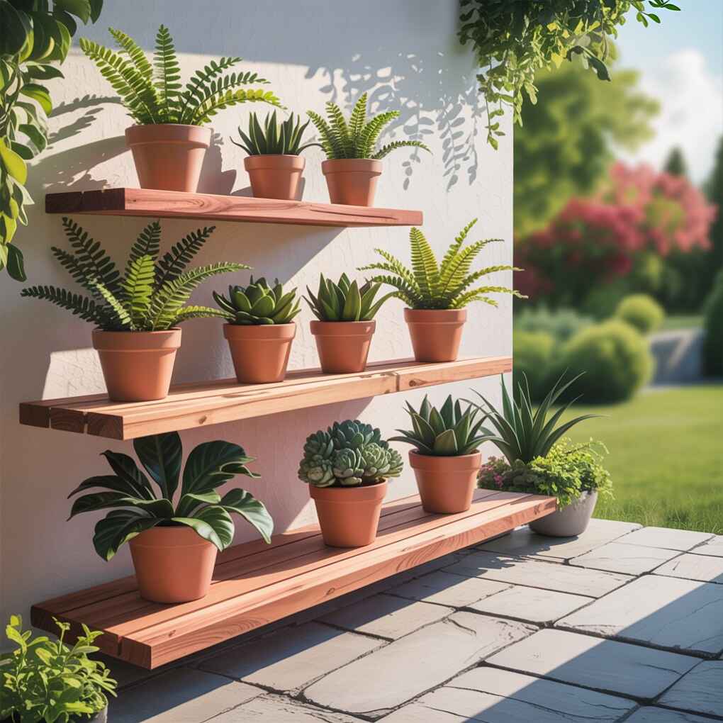 Add Floating Shelves for Plants