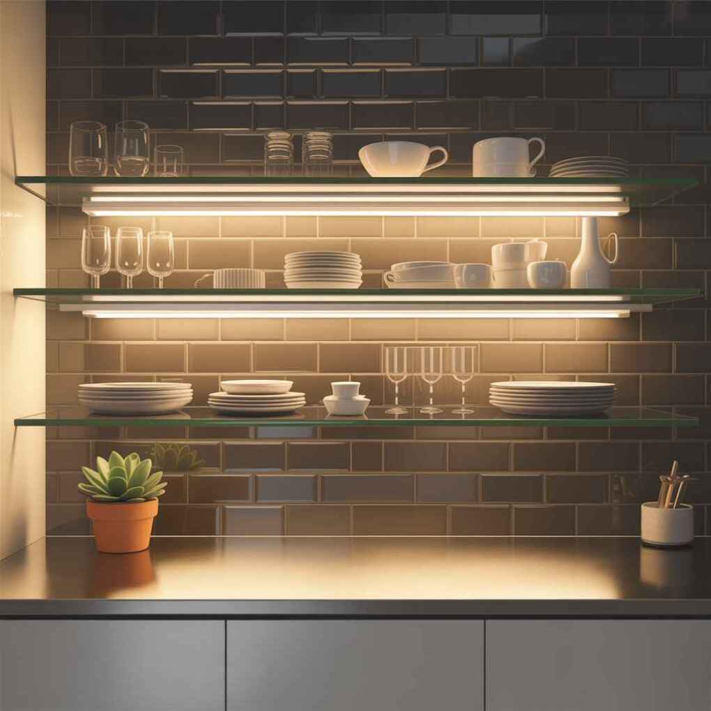 Backlit Glass Shelves