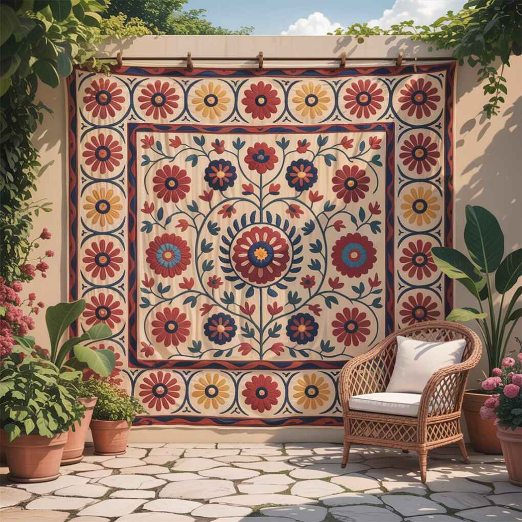 Boho Textile Tapestries and Suzanis