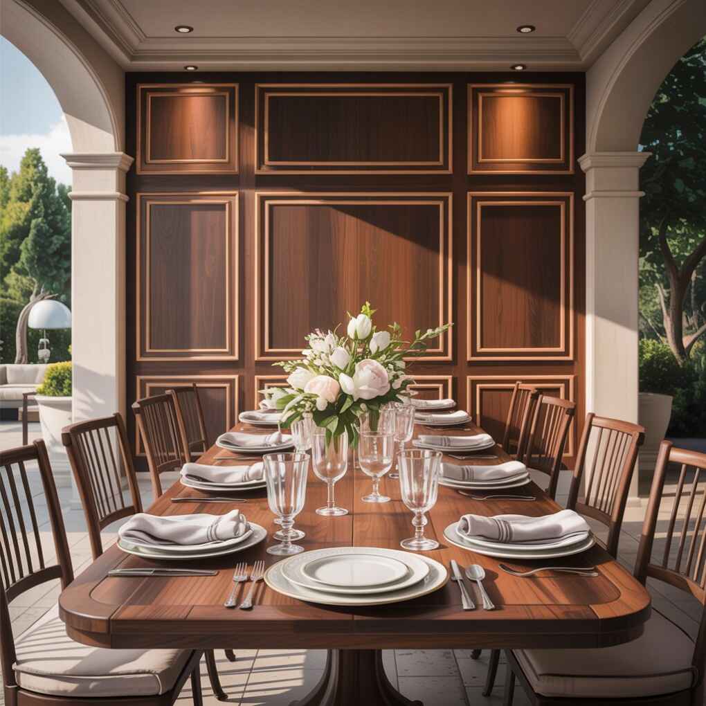 Bold Accent Wall with Architectural Detail