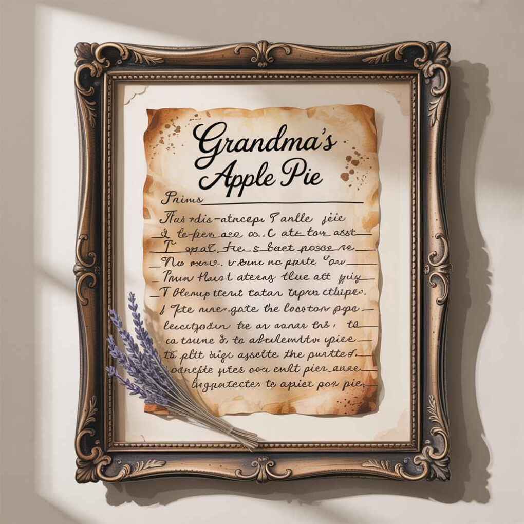 Framed Recipe Art