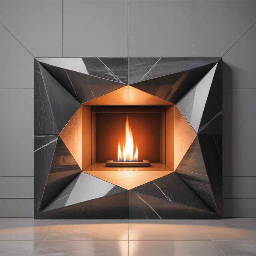 Geometric Fireplace Surrounds