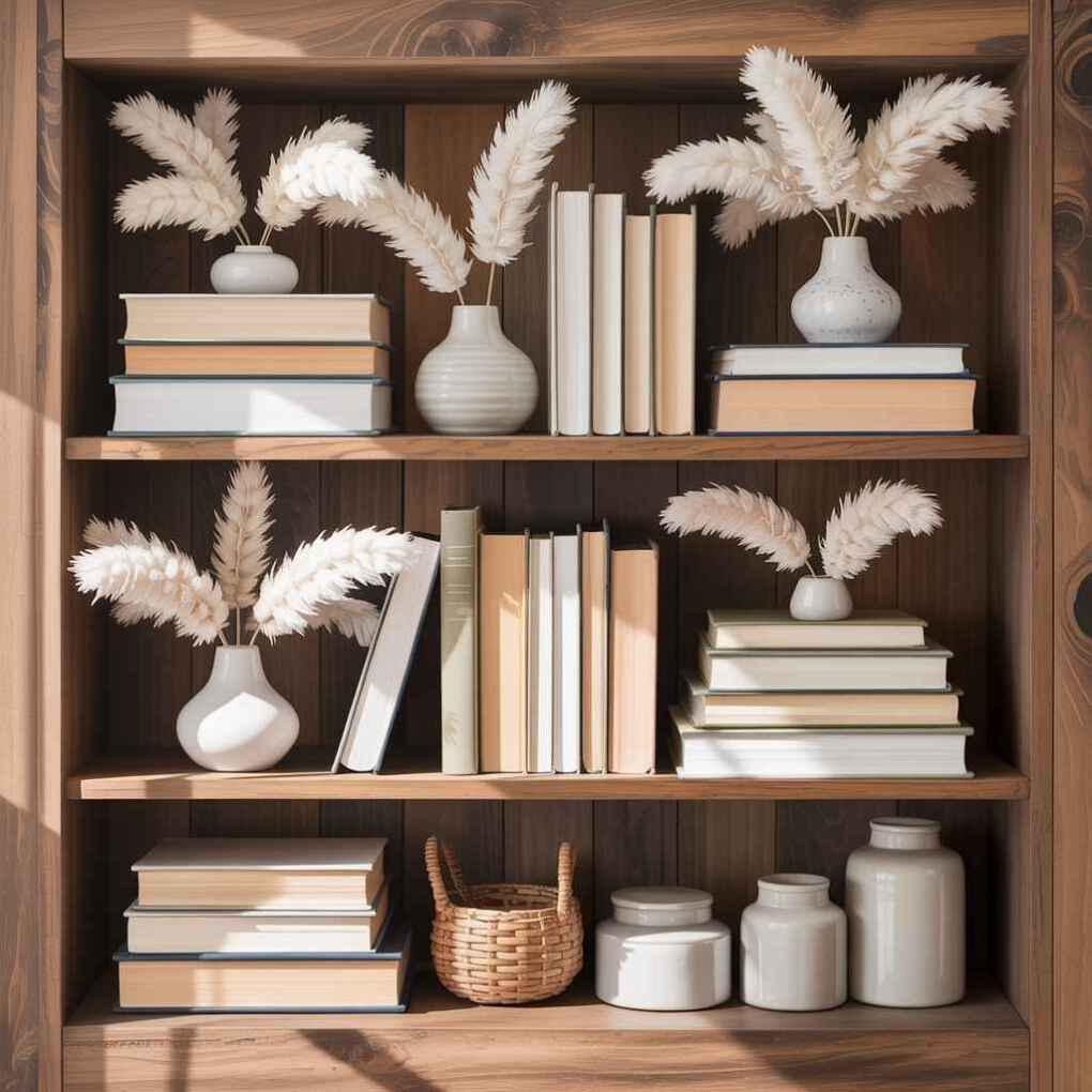 Mix and Match in Bookshelf Styling