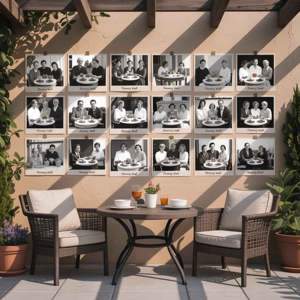 Monochromatic Photo Wall with Emotional Resonance