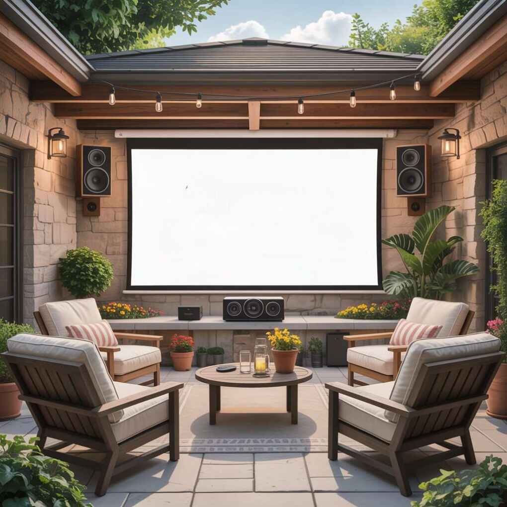 Mount Outdoor Movie Projector Screen