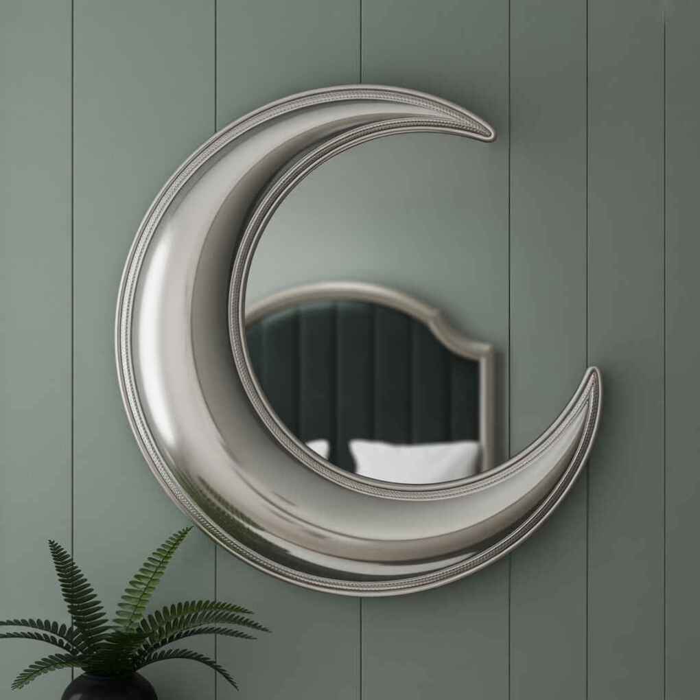 Silver Framed Mirrors in Creative Shapes