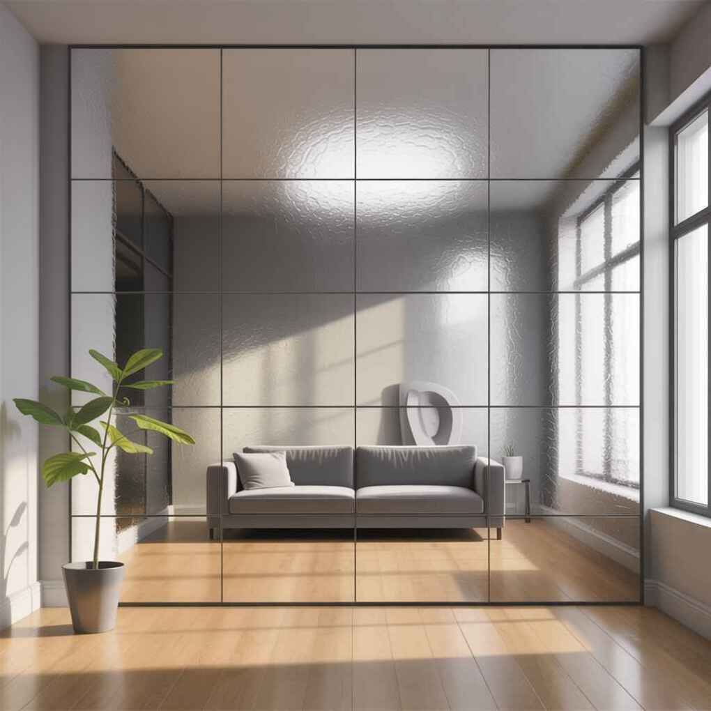 Silver-Tinted Glass Panels