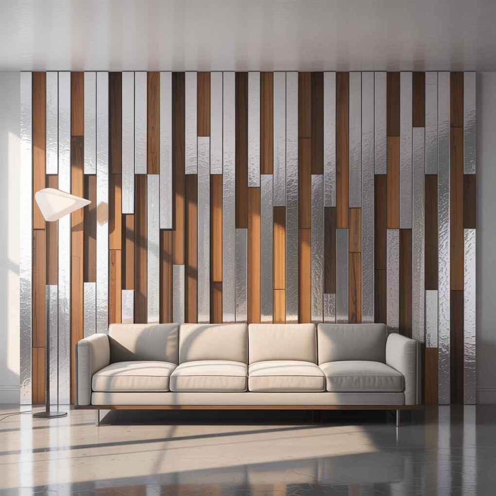 Silver-Toned Wood Slats