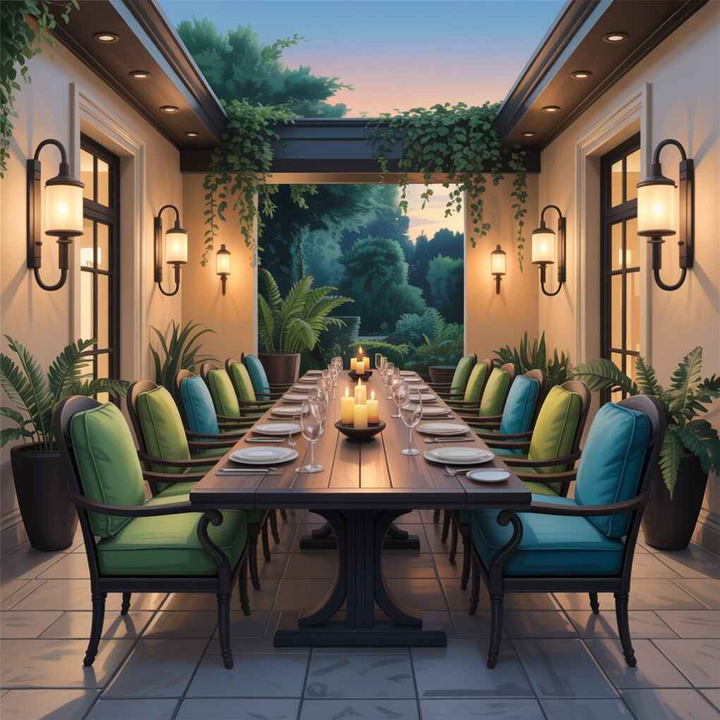  Symmetrical Sconce Arrangement for Formal Flair