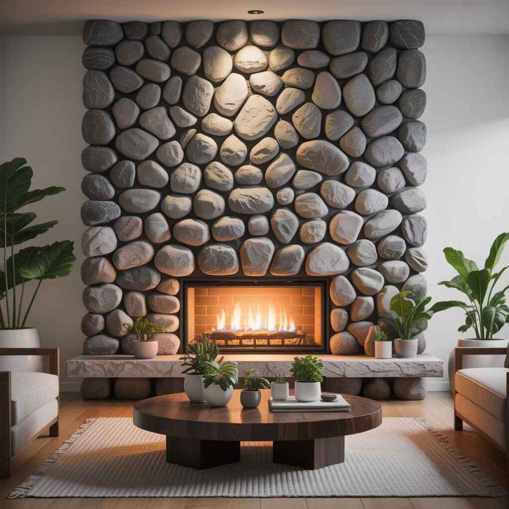 Textured Stone Statement Walls