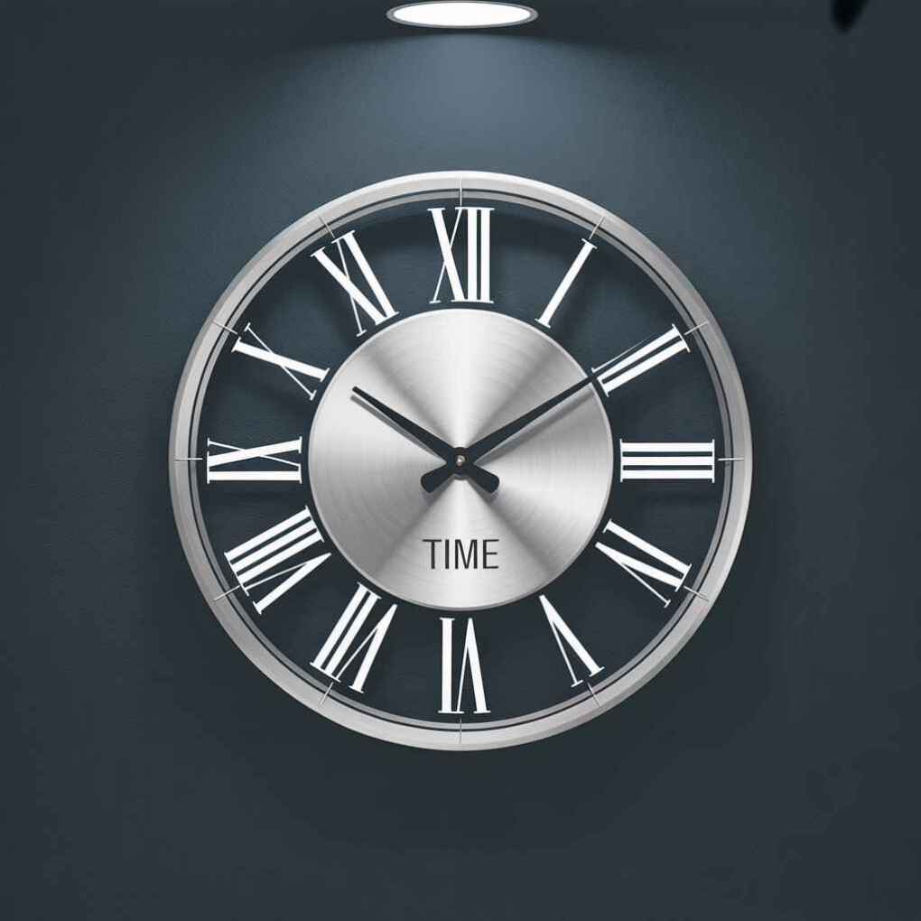 Contemporary Silver Wall Clocks