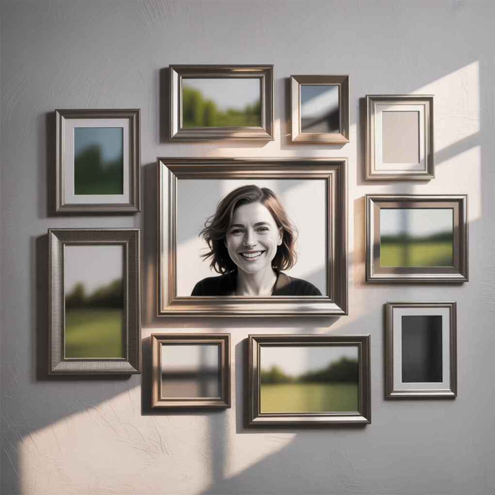 Metallic Photo Gallery Wall