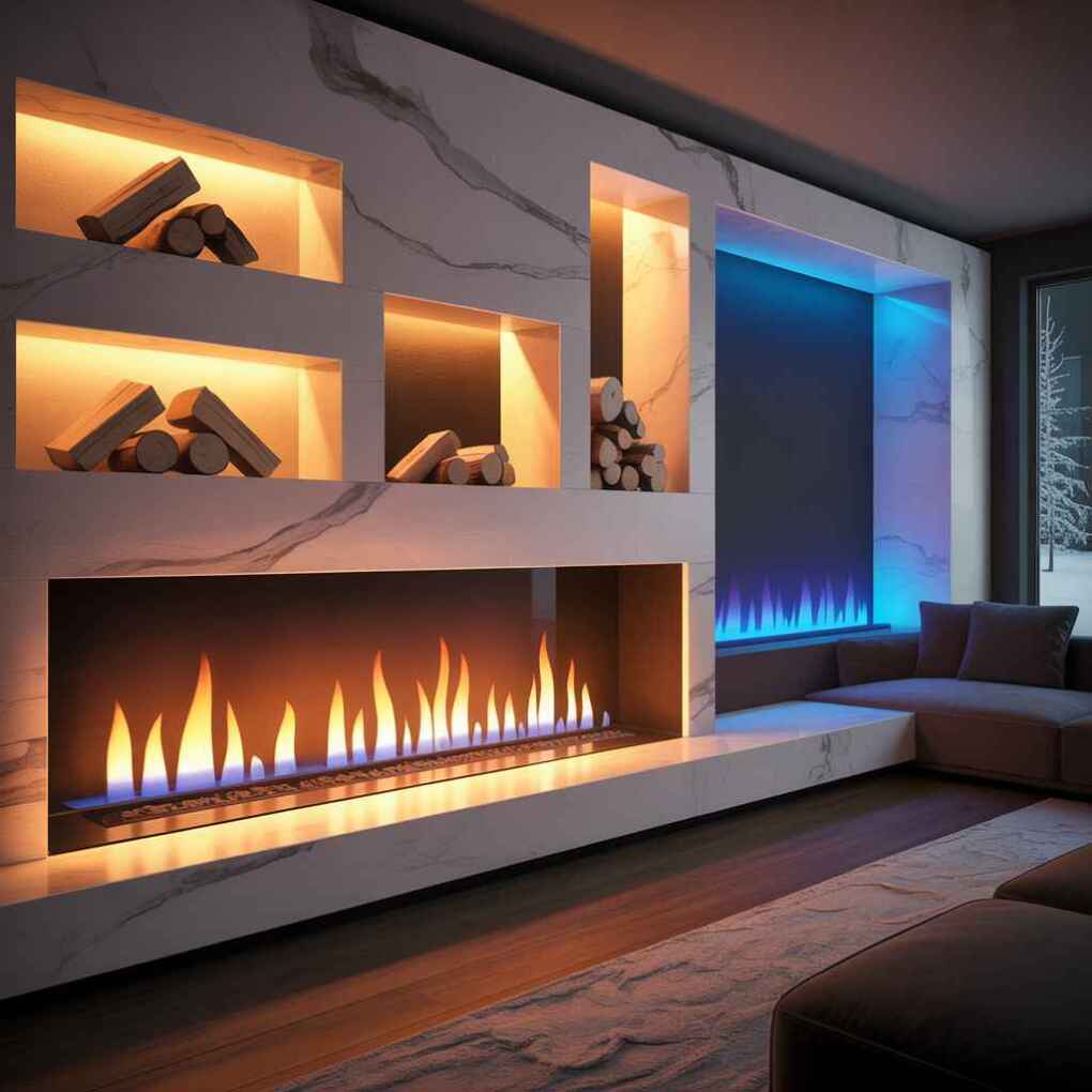 Integrated Illuminated Fire Features