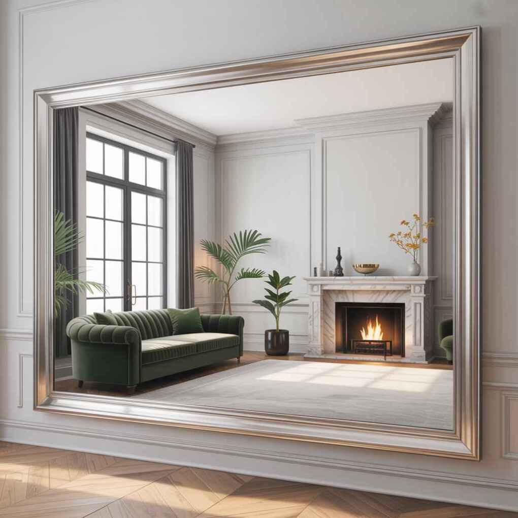 Oversized Silver Mirrors: Illusion of Space