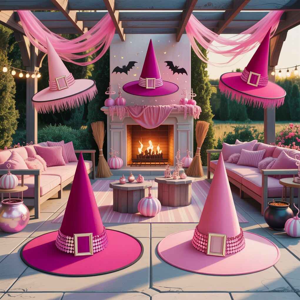 Candy Pink Witch Hats DIY Statement Pieces