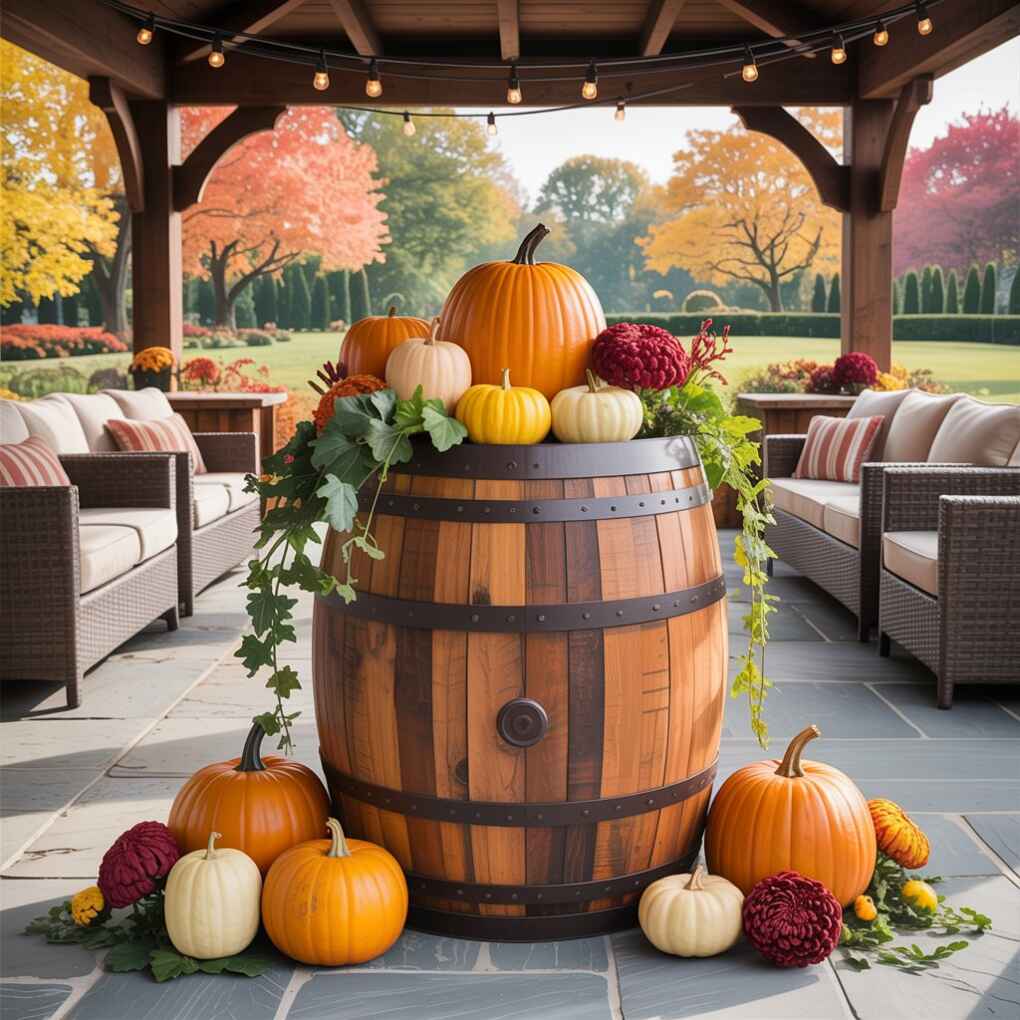 Cider Barrel Centerpiece