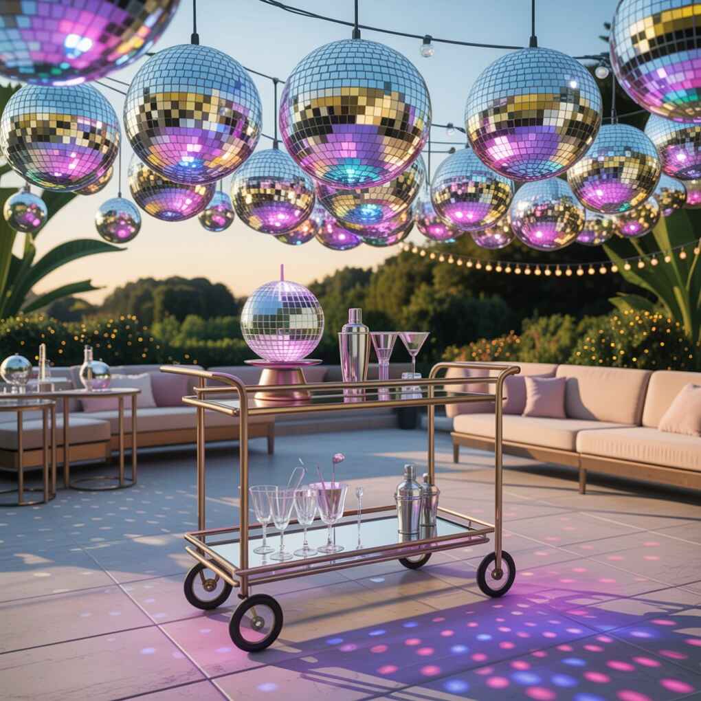 Disco Ball Bar Cart Cocktail Hour Just Got Fancier
