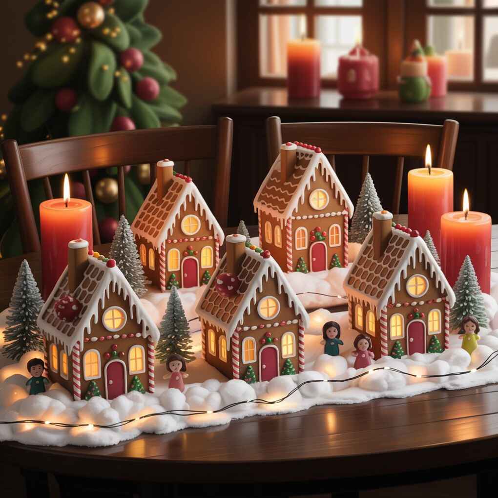 Gingerbread Village Centerpiece for Your Dining Table