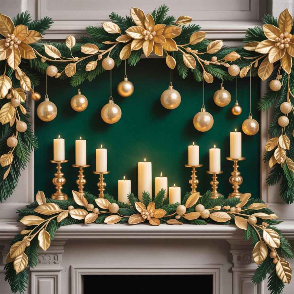 Glittering Gold & Green Elegance