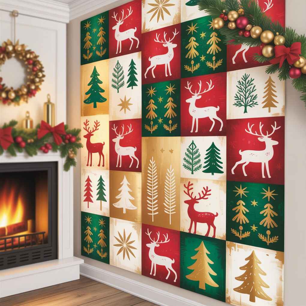 Hand-Printed Christmas Motifs