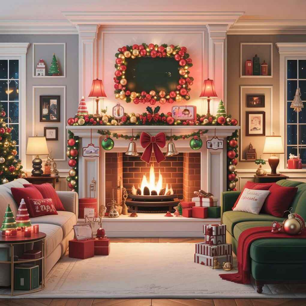 Holiday Movie-Inspired Mantel