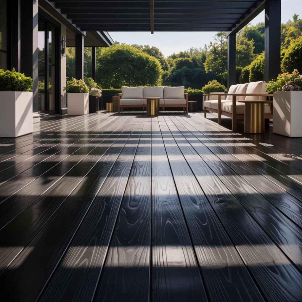 Matte Black Wood Flooring