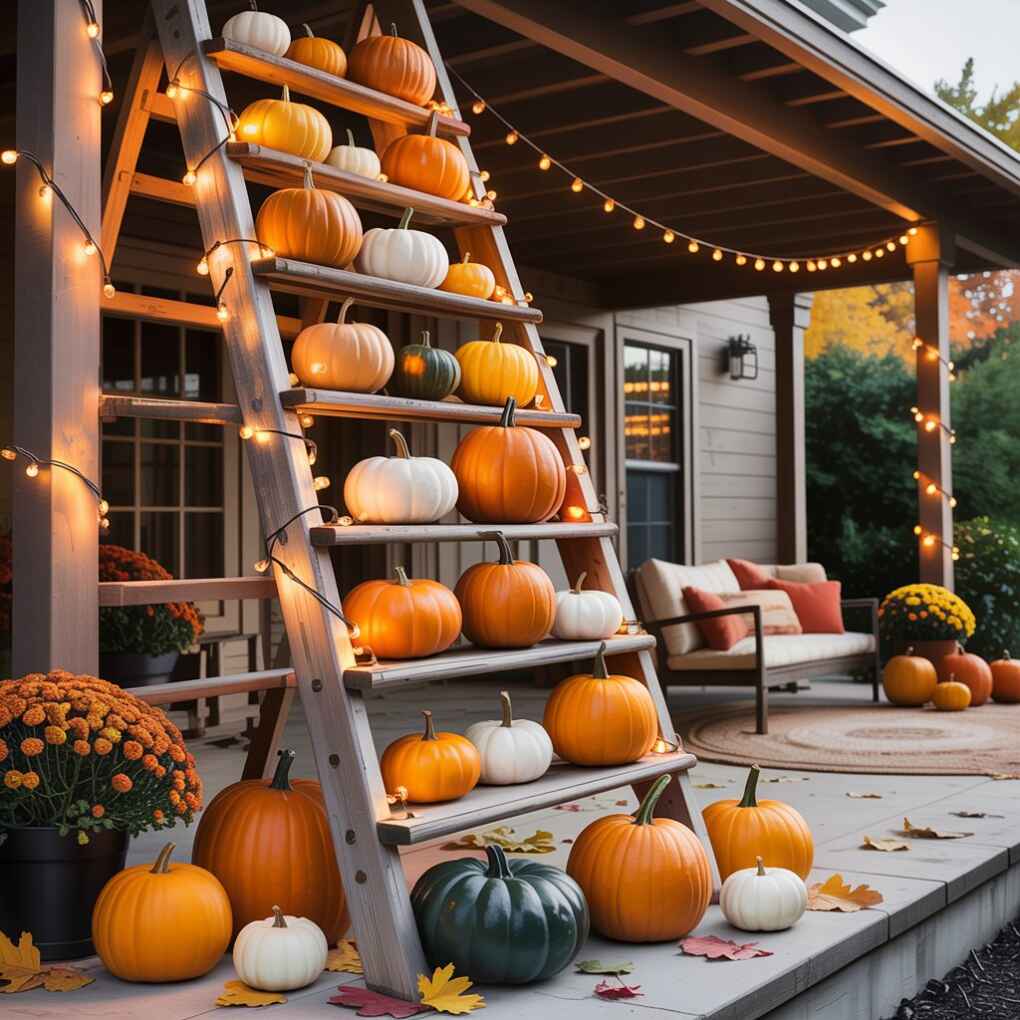 Pumpkin Ladder Display