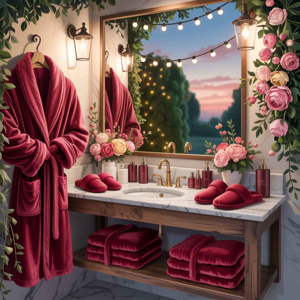 Romantic Bathrobe Station