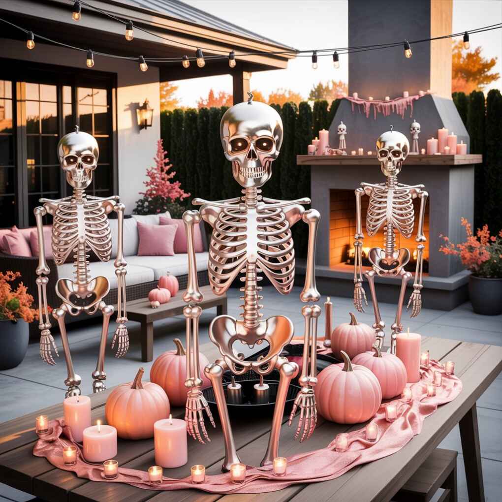 Rose Gold Skeletons Glittery and Glamorous