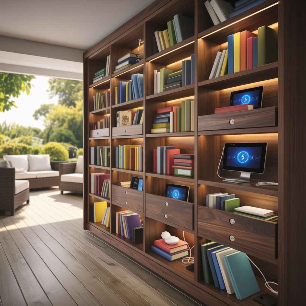 Tech-Integrated Smart Shelving