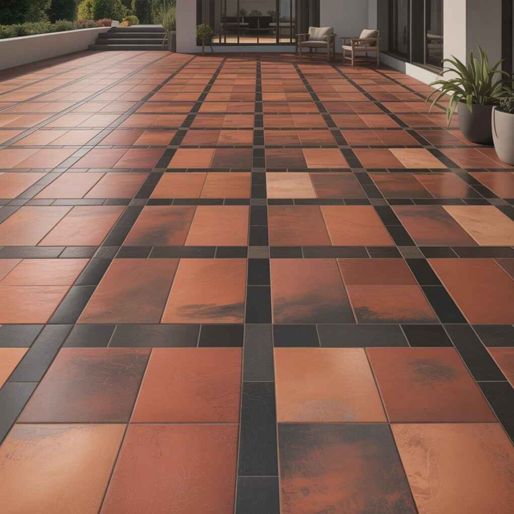 Terracotta Tile with Modern Grout