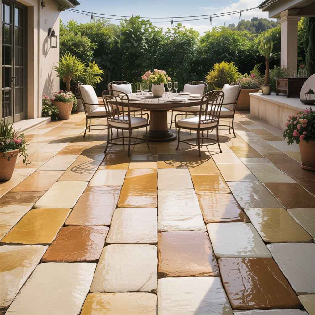Tumbled Stone in Dining Areas