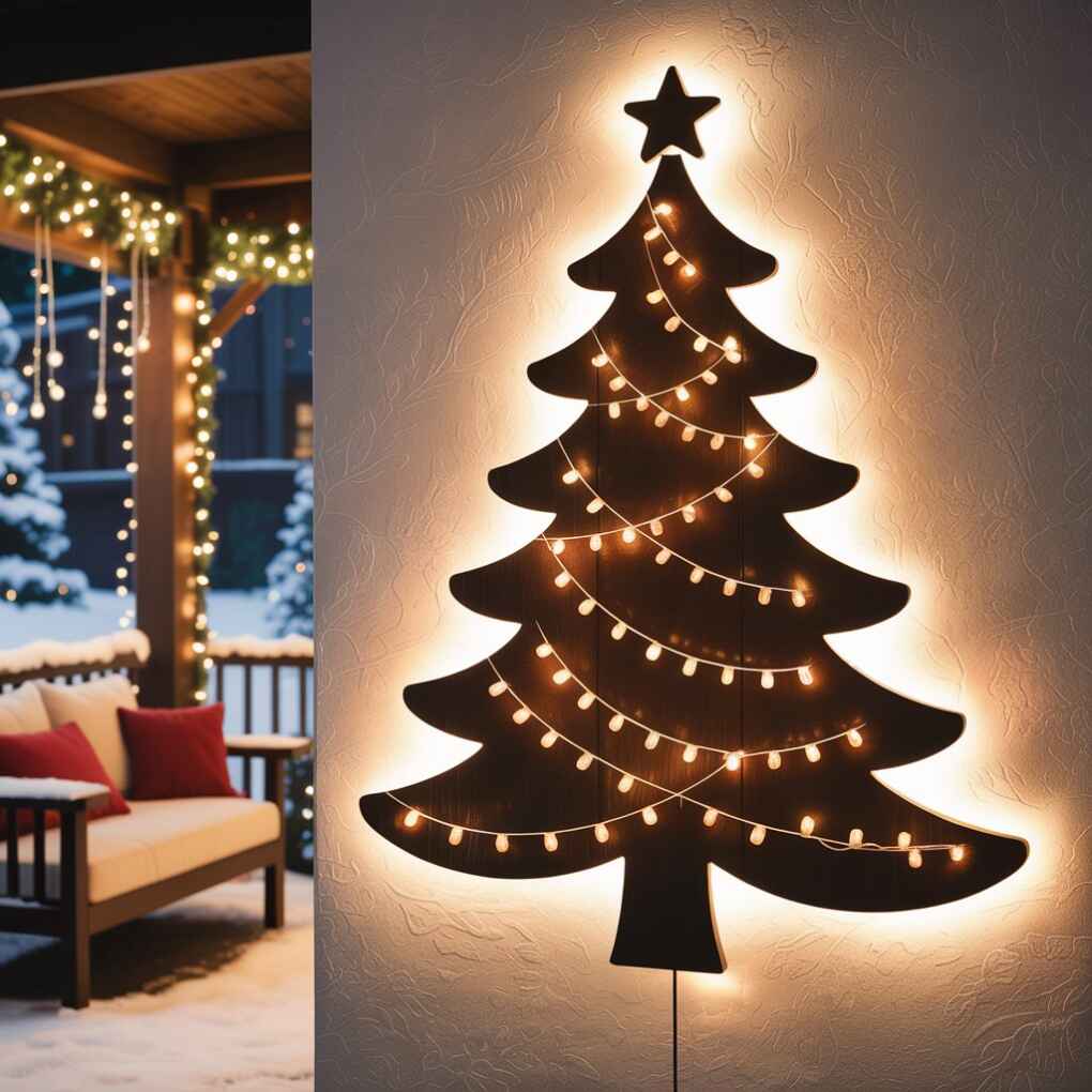 Twinkling Tree Silhouette