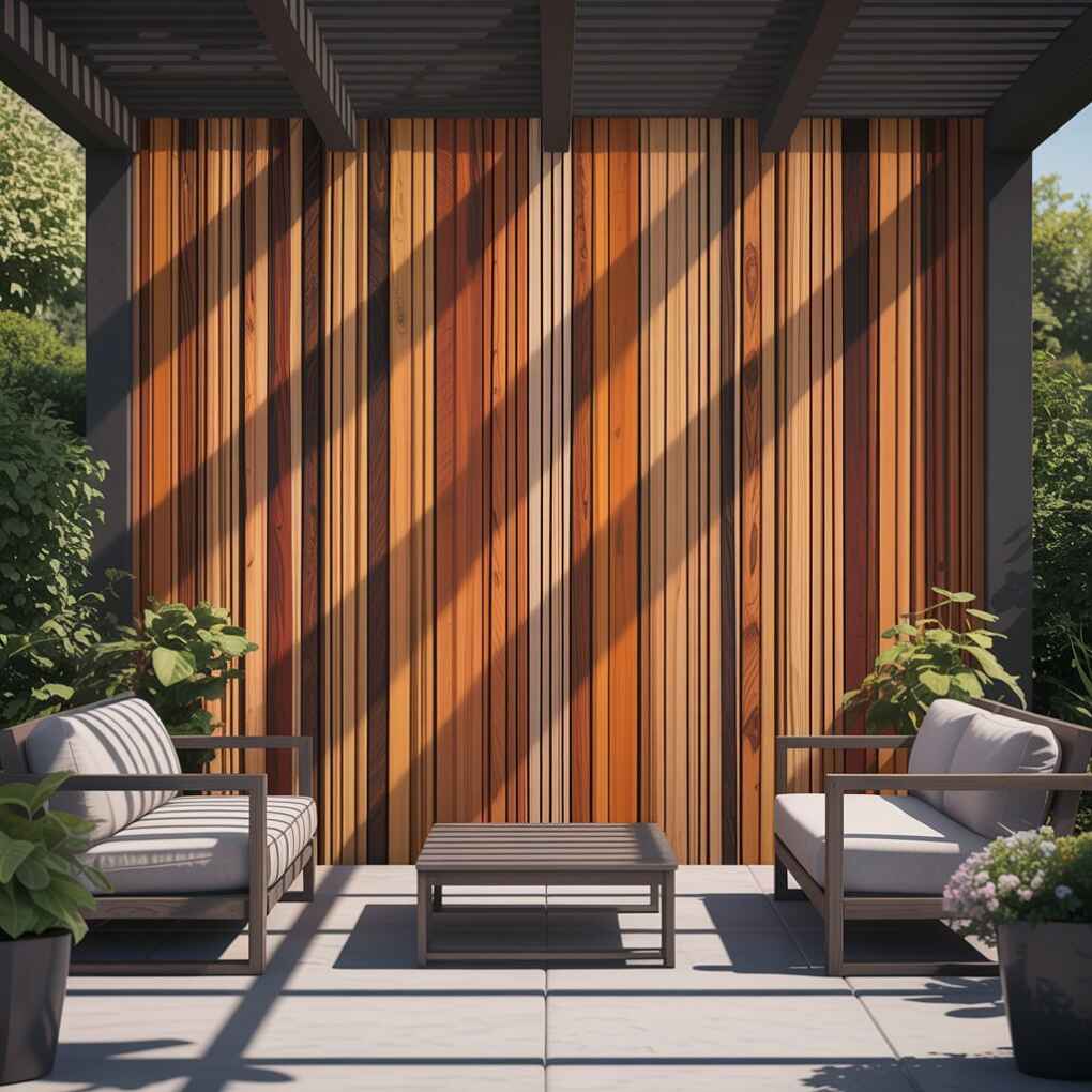 Vertical Wood Strip Accent Wall