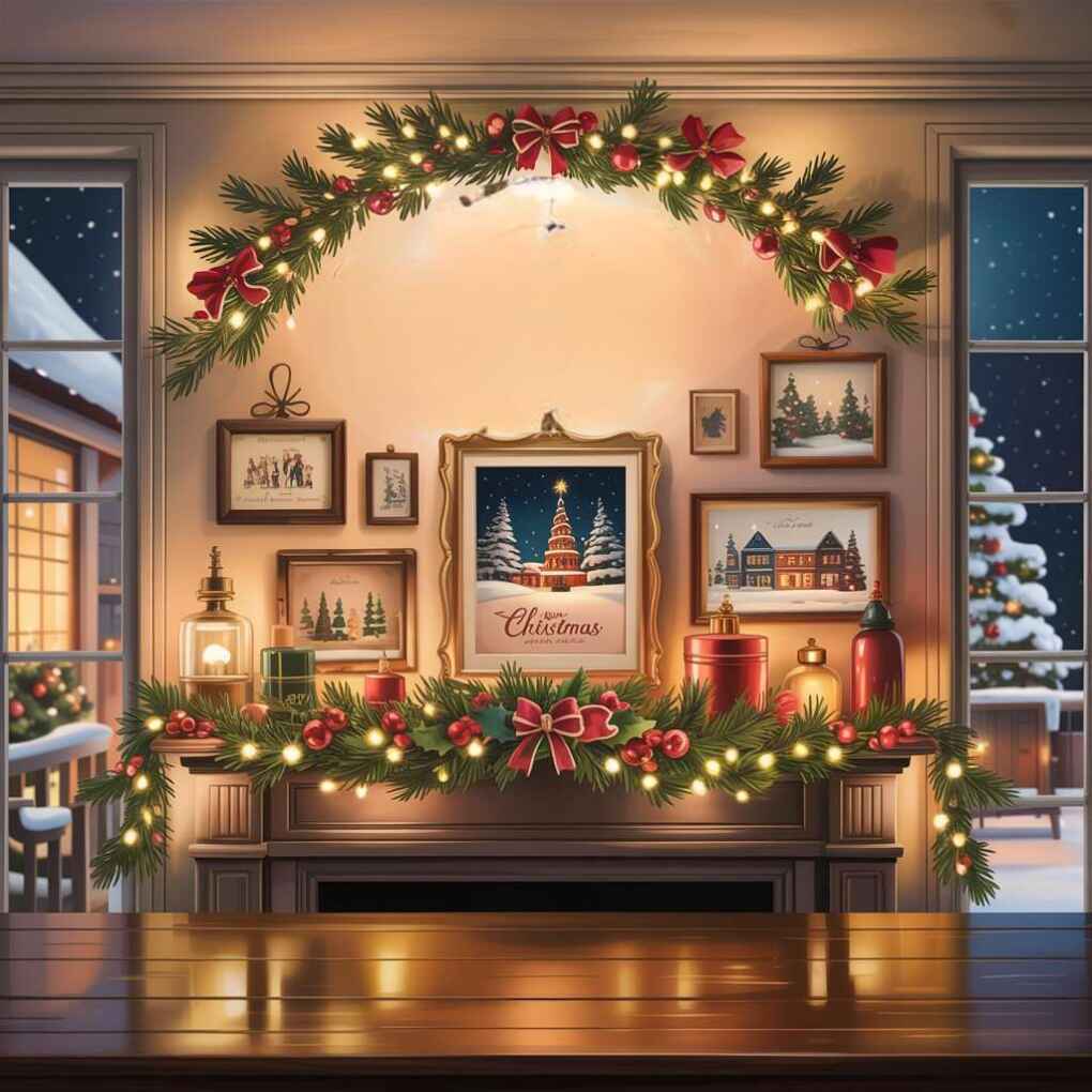 Vintage-Inspired Mantel Art