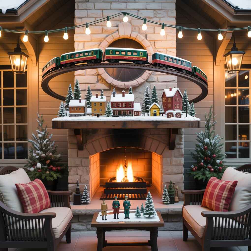 Vintage Toy Train Display