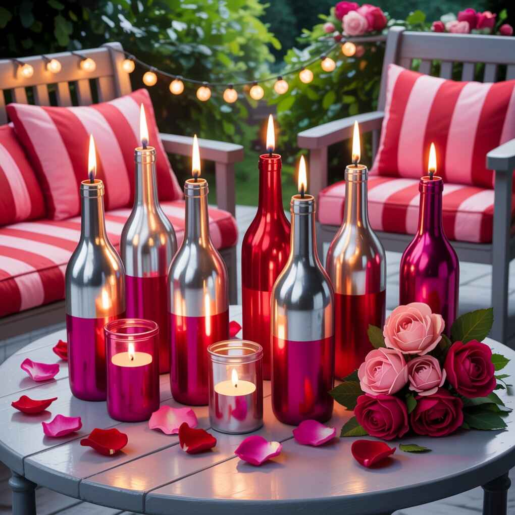 Wine Bottle Candle Holders