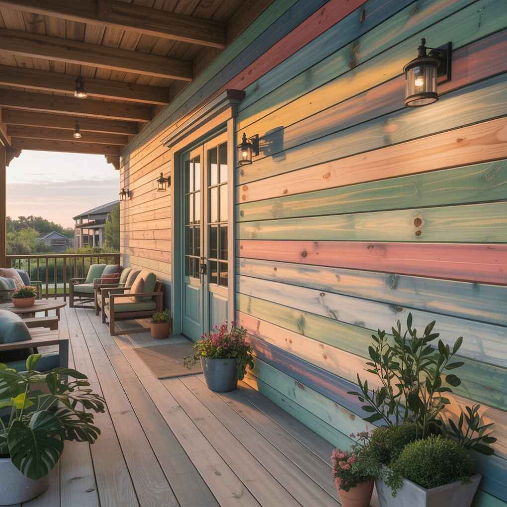 Wood Wall with Color Wash Finish