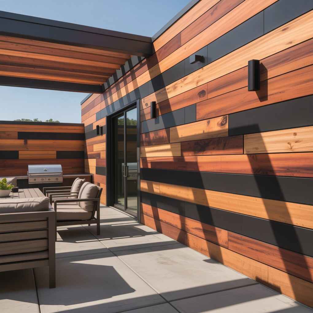 Wood and Metal Wall Combinations