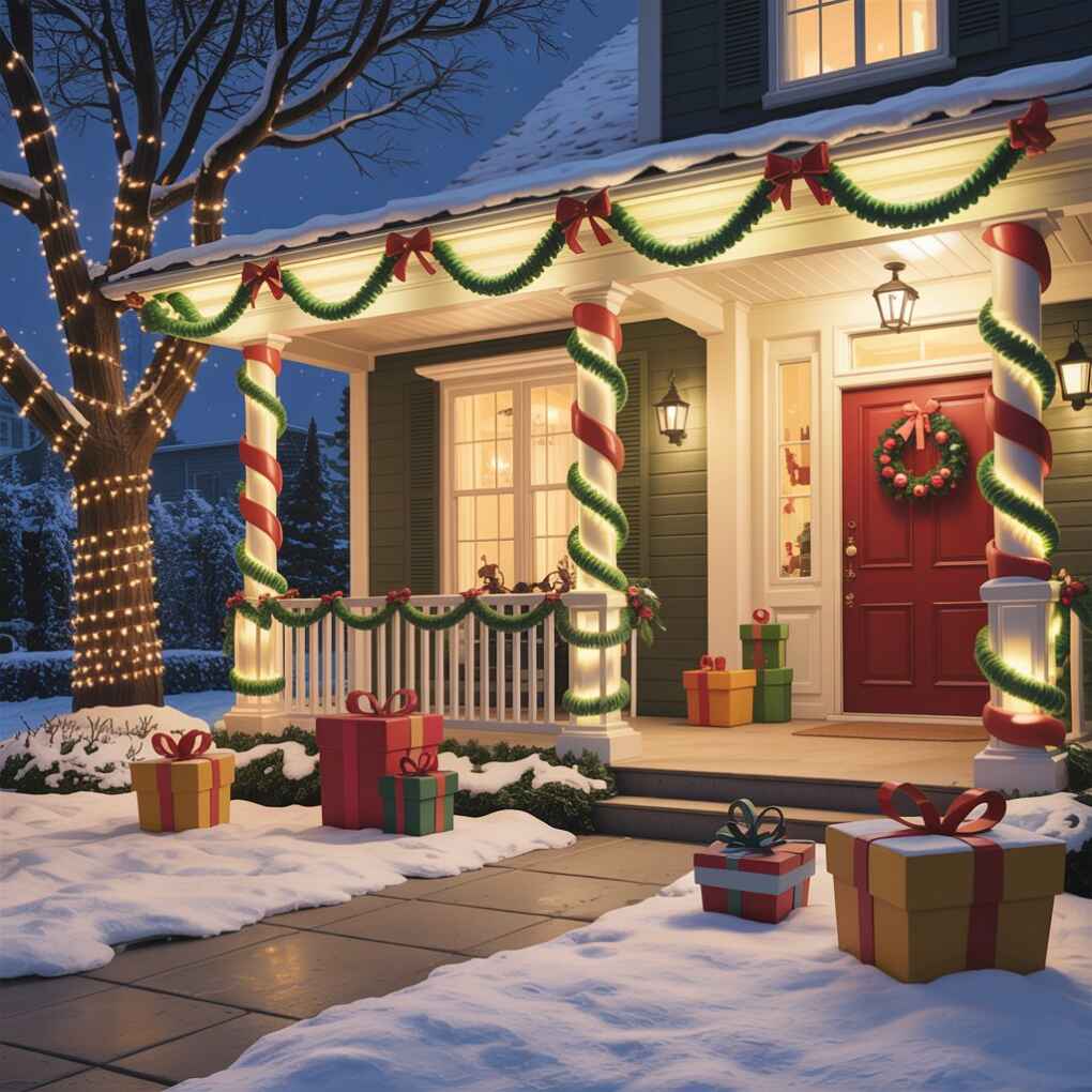 Grinch-Inspired Outdoor Tree Wrap