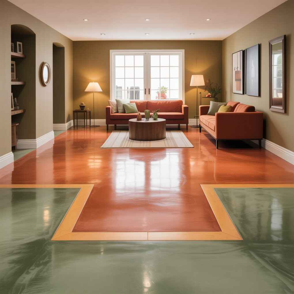 Colored Concrete in Basements