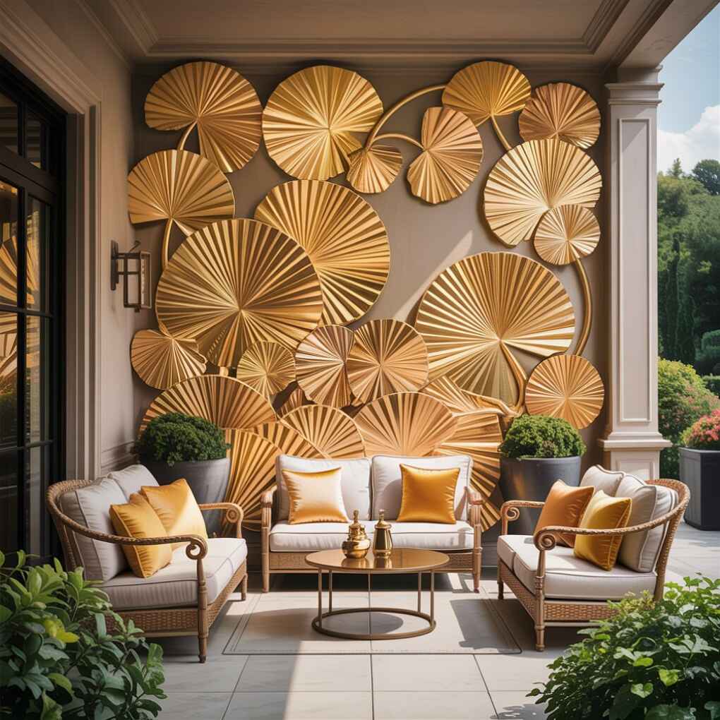 Gold Leaf Accent Walls