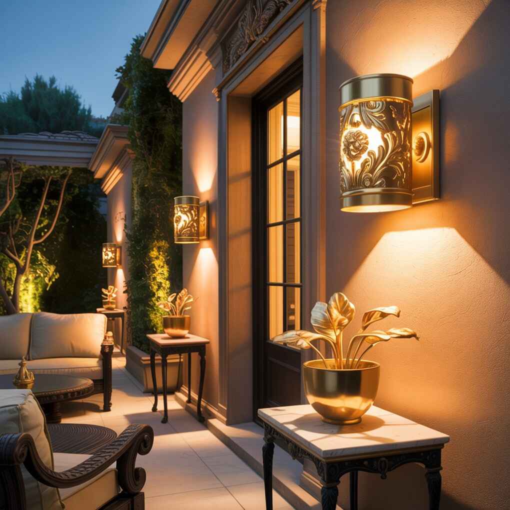 Gold-Toned Wall Sconces