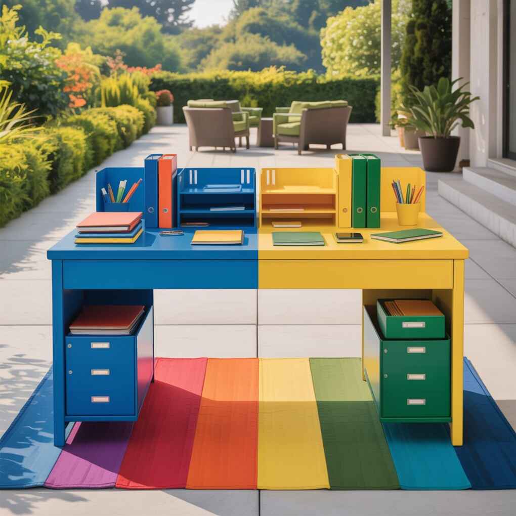 The Color-Blocked Power Desk