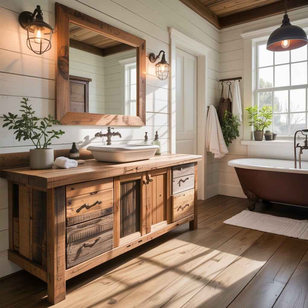 Reclaimed Wood Vanities with Character